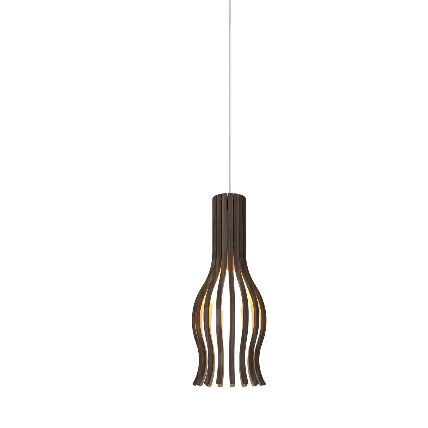 Balloon One Light Pendant in American Walnut