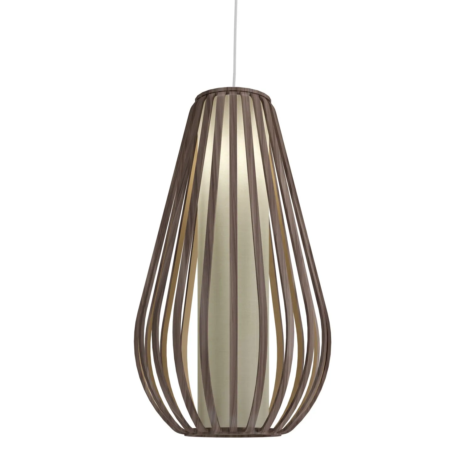 Balloon One Light Pendant in American Walnut