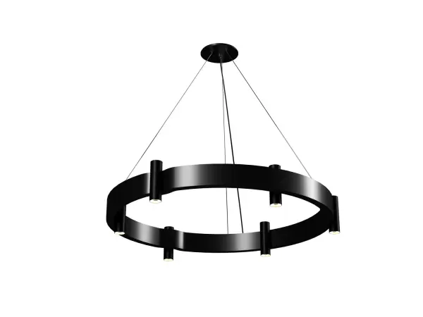 Flow 12-Light Pendant in Organic Black