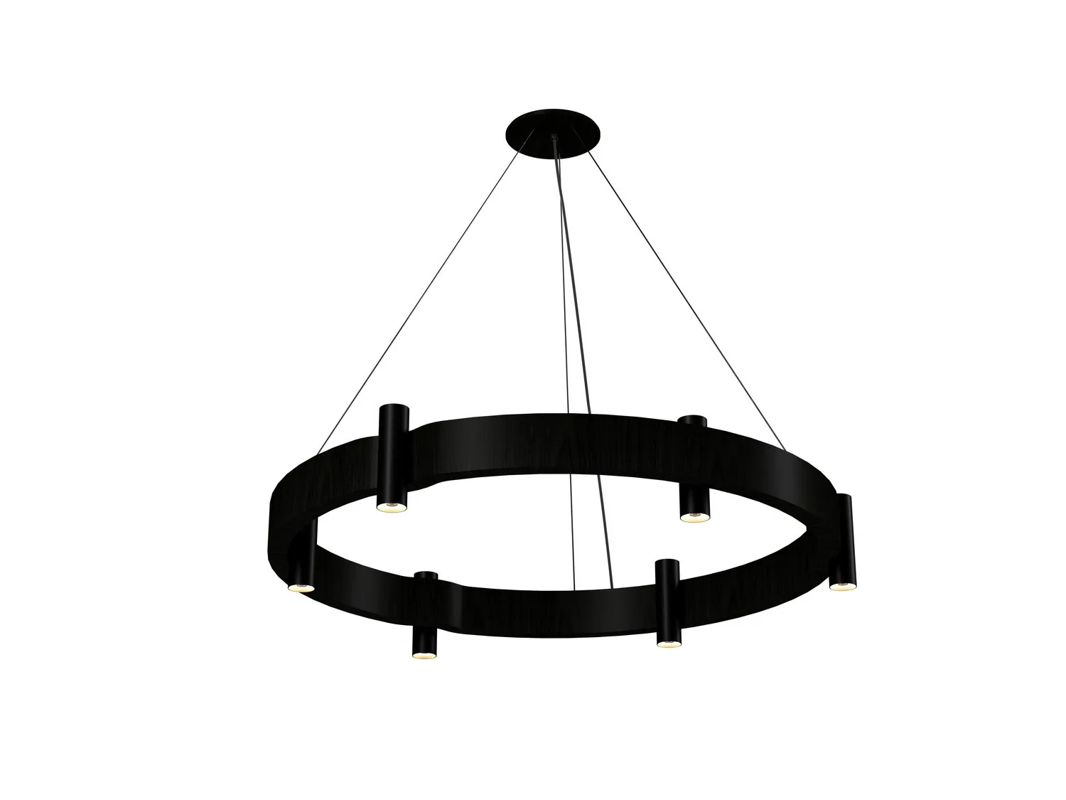Flow 12 Light Pendant in Charcoal