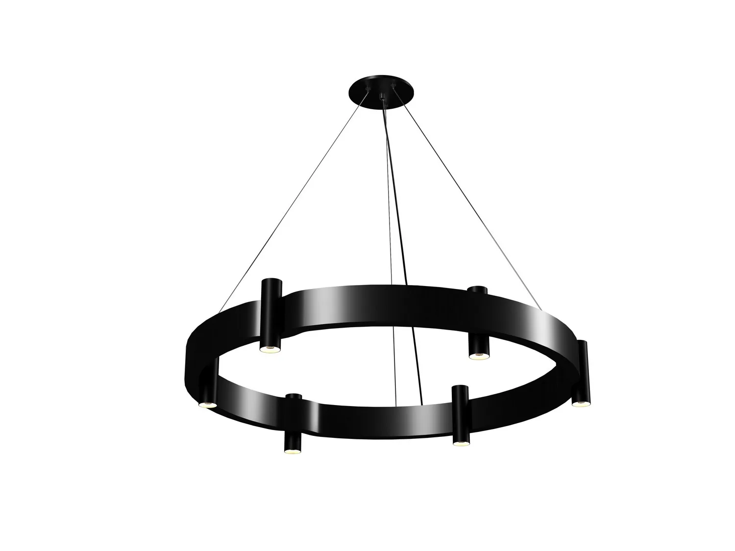 Flow 12-Light Pendant in Organic Black
