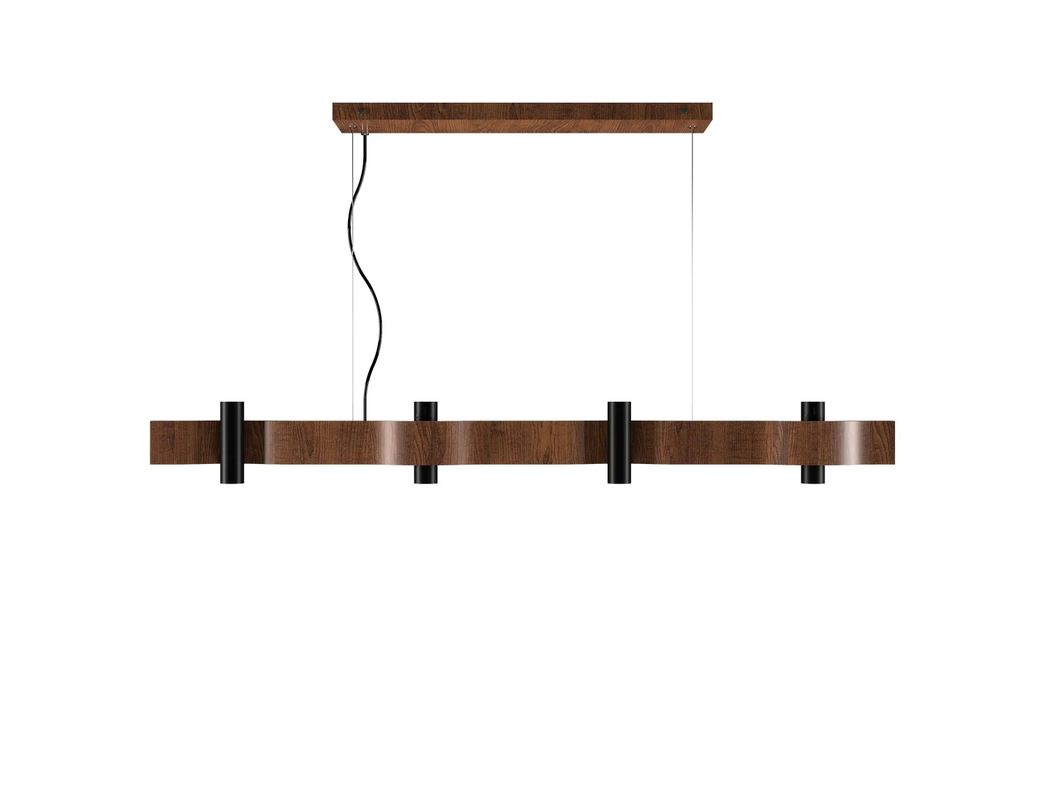 Flow 14 Light Pendant in Imbuia