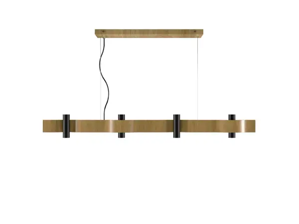 Collection: Flow Designer: Studio Accord Finish: Louro Freijo Width: 59.06" Height: 2.76" Length: 47.24" Weight: 7.84 lb Wire: 118" Bulbs Included Number of Bulbs: 14 Maximum Wattage: 8.00 W Bulb Type: MR11 Bulb Base: GU10 Color Temperature: 3000 K CRI: 90 Voltage: 120.00 V Material: Wood veneer, MDF, Metal Country of Origin: Brazil Safety Listing: UL Safety Rating: Damp Connection: Hard Wired Manufacturer Warranty: 5 Years