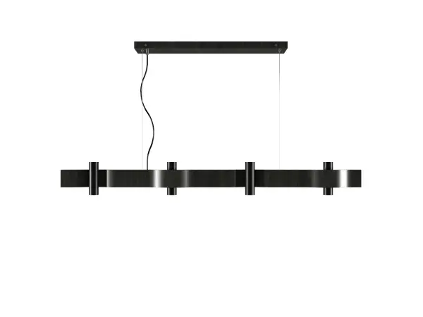 Collection: Flow Designer: Studio Accord Finish: Charcoal Width: 59.06" Height: 2.76" Length: 47.24" Weight: 7.84 lb Wire: 118" Bulbs Included Number of Bulbs: 14 Maximum Wattage: 8.00 W Bulb Type: MR11 Bulb Base: GU10 Color Temperature: 3000 K CRI: 90 Voltage: 120.00 V Material: Wood veneer, MDF, Metal Country of Origin: Brazil Safety Listing: UL Safety Rating: Damp Connection: Hard Wired Manufacturer Warranty: 5 Years