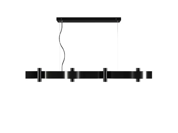 Flow Eight Light Pendant in Organic Black