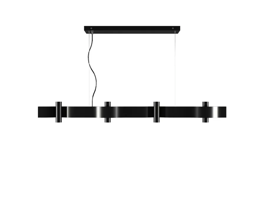 Flow Eight Light Pendant in Organic Black