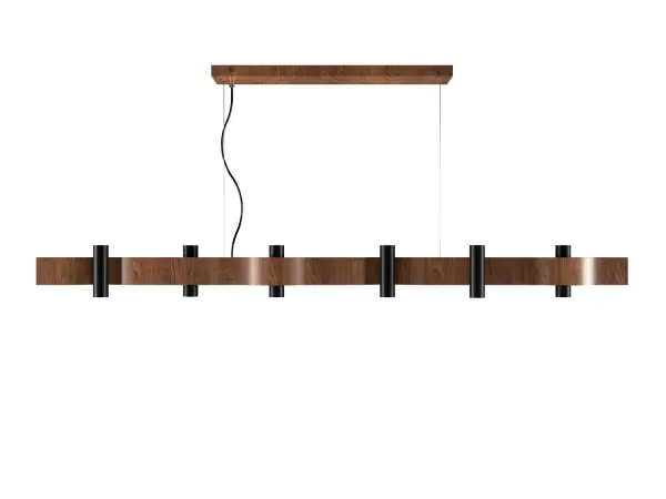 Collection: Flow Designer: Studio Accord Finish: Imbuia Width: 1.57" Height: 4.33" Length: 72.05" Wire: 118" Bulbs Included Number of Bulbs: 16 Maximum Wattage: 8.00 W Bulb Type: MR11 Bulb Base: GU10 Color Temperature: 3000 K CRI: 90 Voltage: 120.00 V Material: Wood veneer, MDF, Metal Country of Origin: Brazil Safety Listing: UL Safety Rating: Damp Connection: Hard Wired Manufacturer Warranty: 5 Years