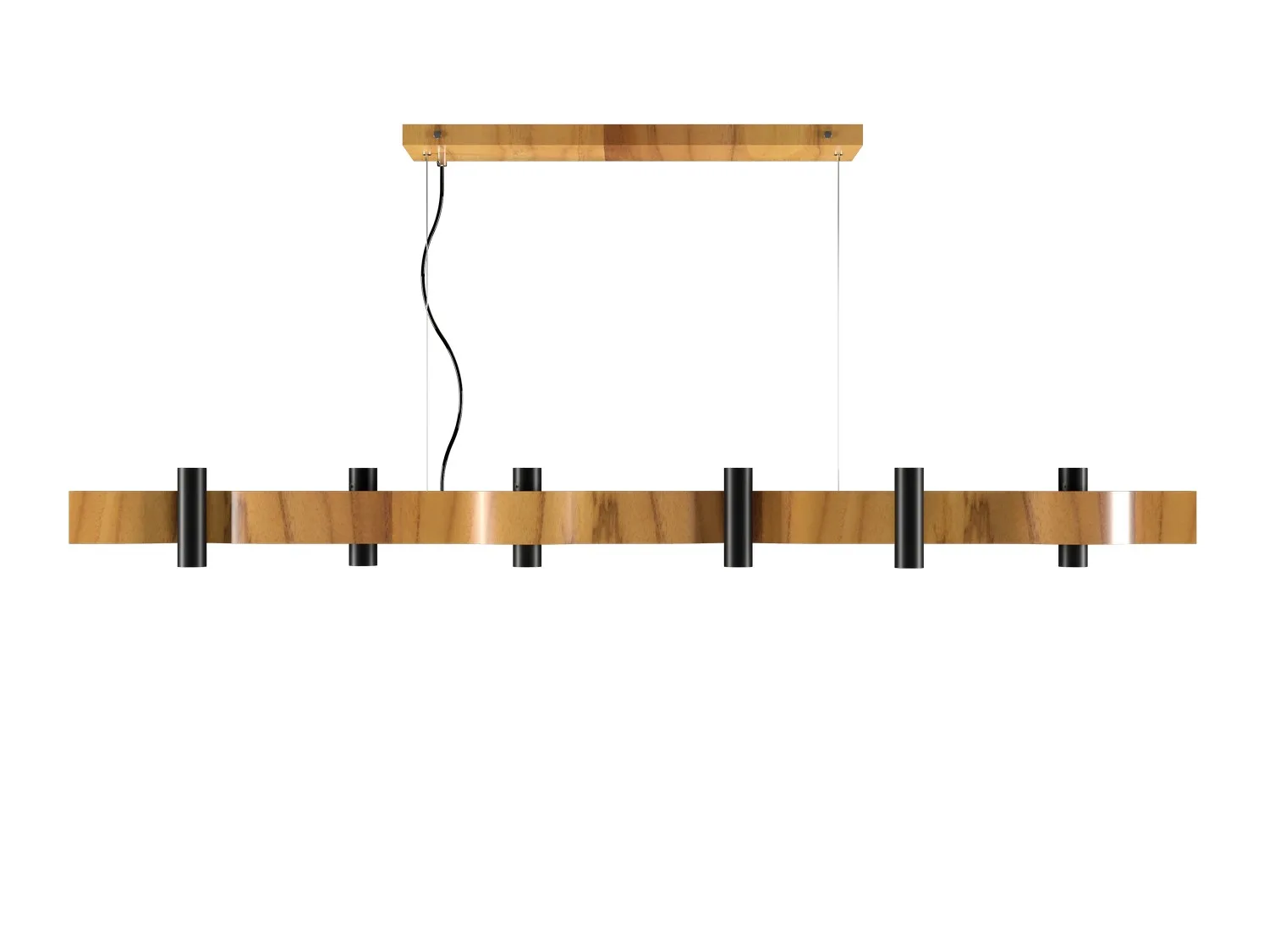 Flow 16 Light Pendant in Teak