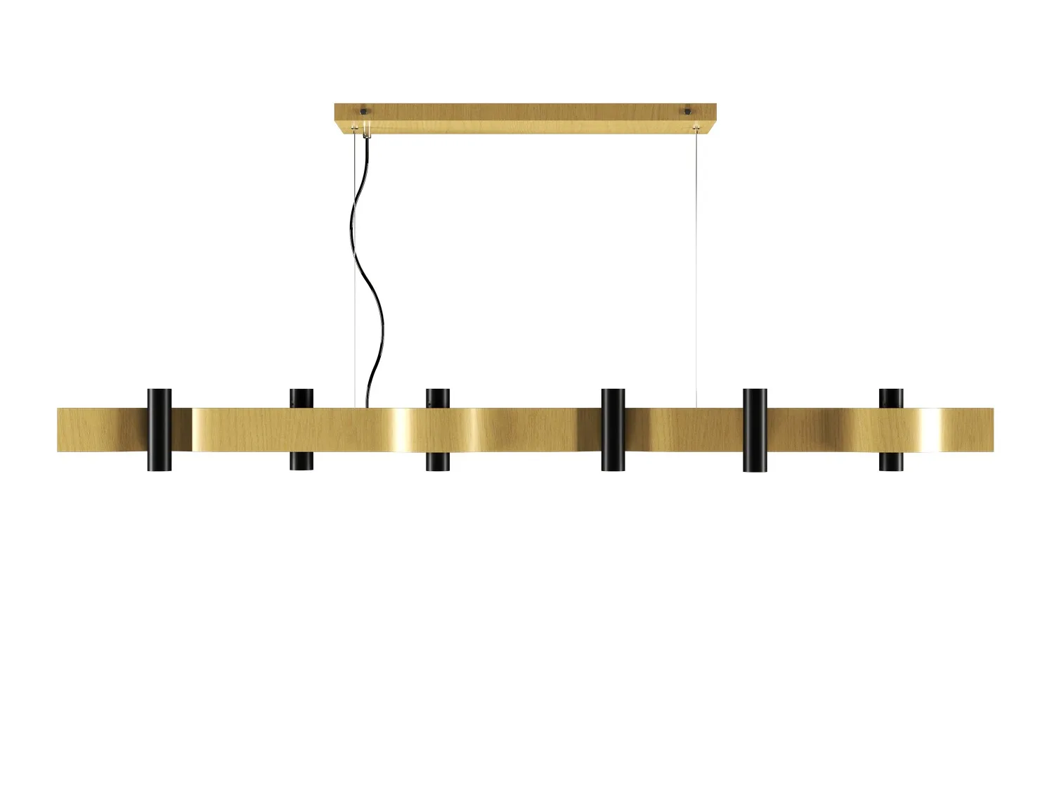 Flow 16-Light Pendant in Organic Gold