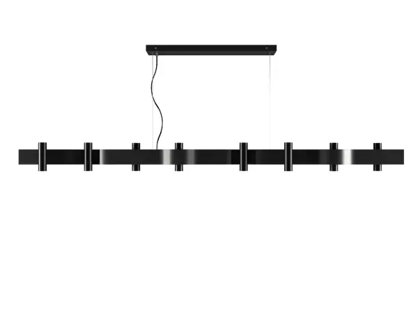 Flow 16-Light Linear Pendant in Organic Black