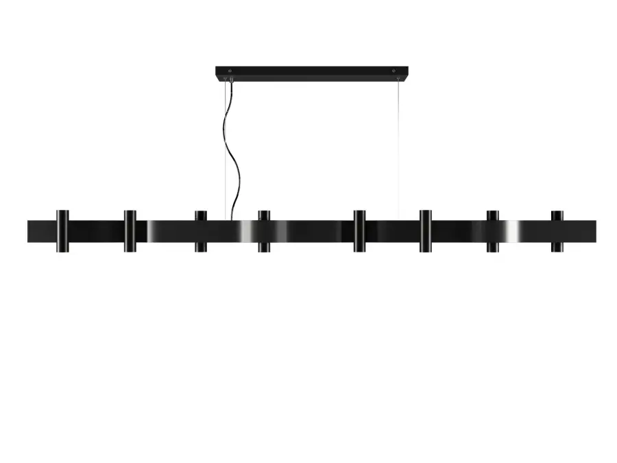 Flow 16-Light Linear Pendant in Organic Black