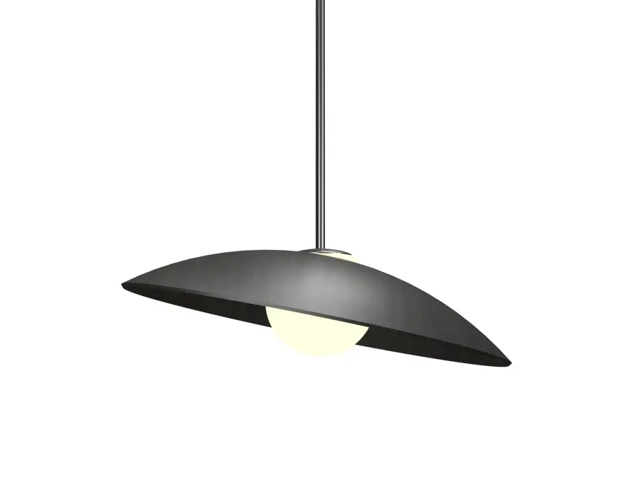 Oyster One Light Pendant in Charcoal