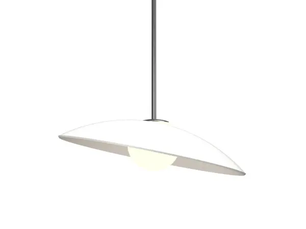 Oyster One Light Pendant in Organic White