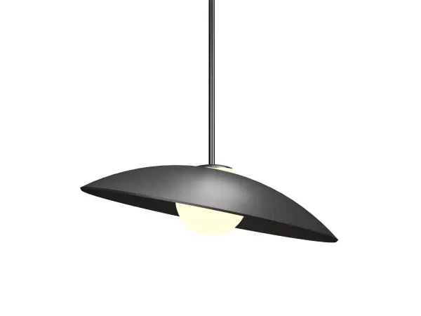 Oyster One Light Pendant in Organic Grey
