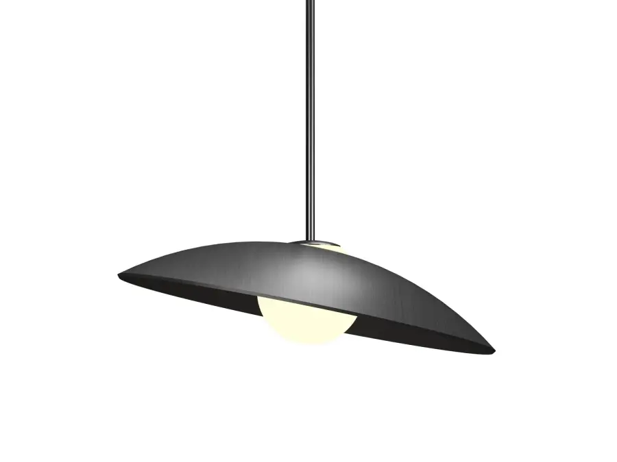 Oyster One Light Pendant in Organic Grey