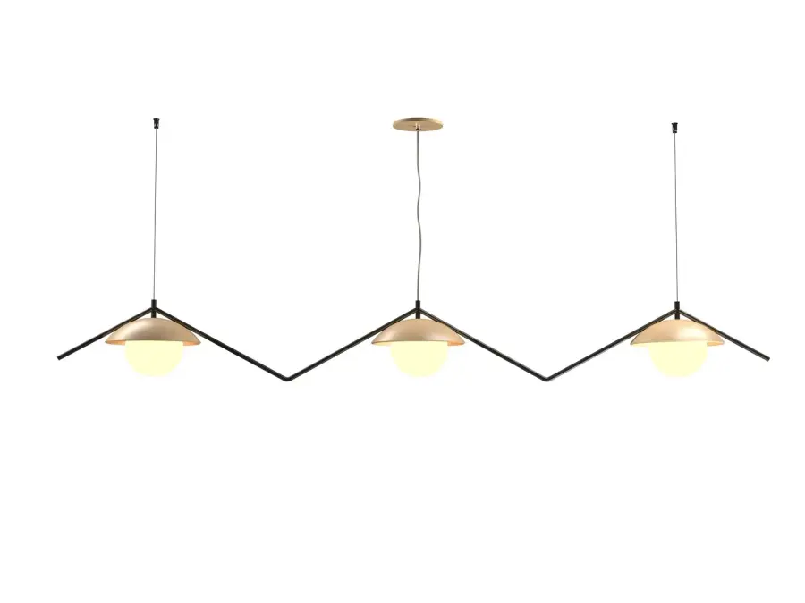Oyster Three Light Pendant in Maple
