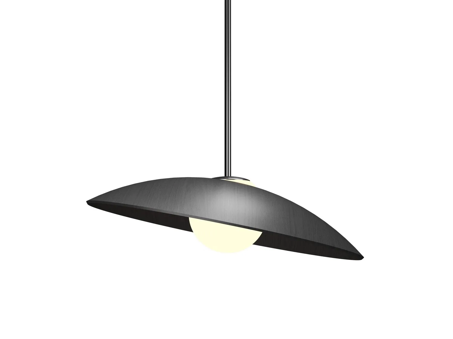 Oyster One Light Pendant in Organic Grey