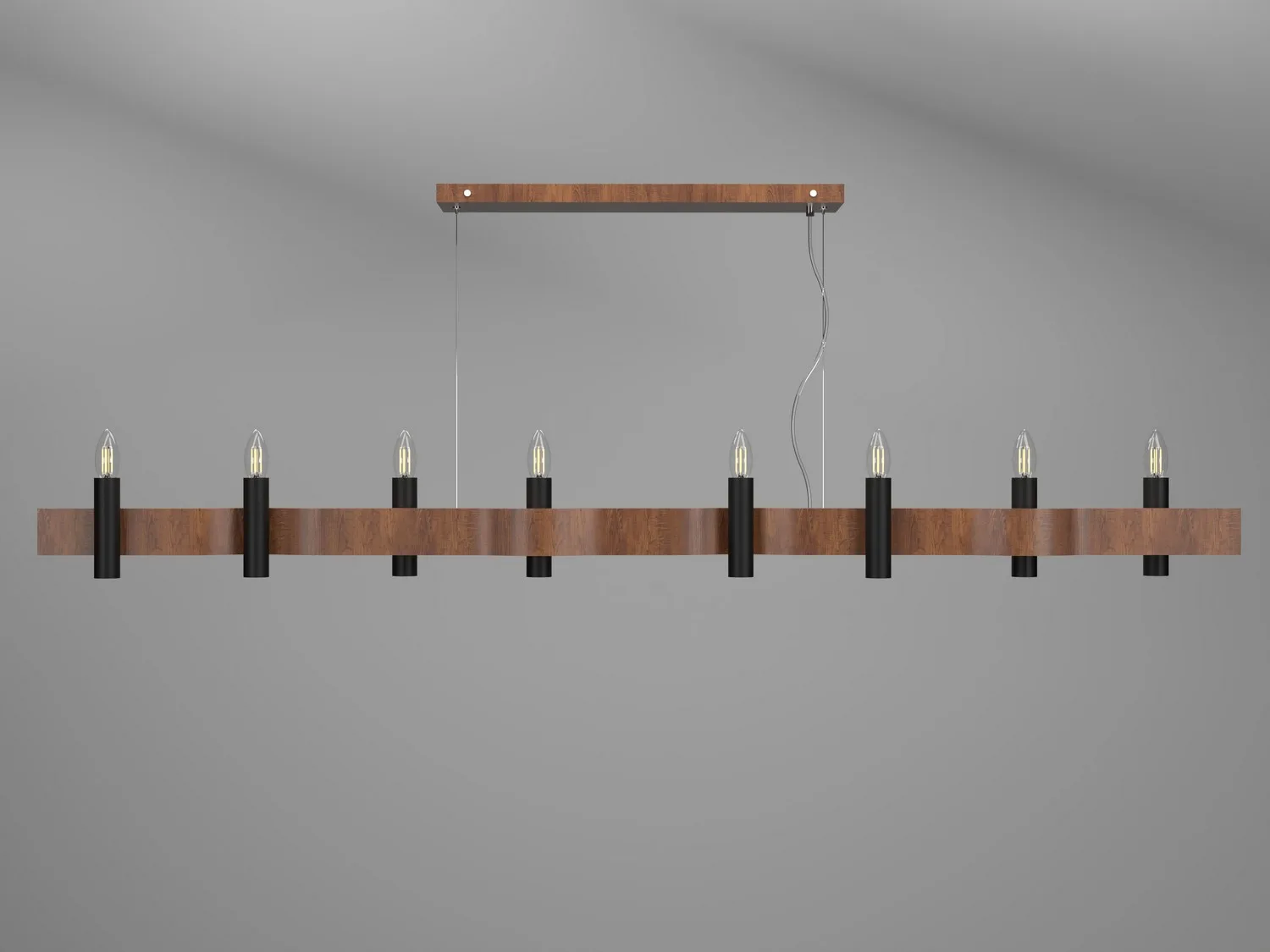 Flow Eight Light Pendant in Imbuia