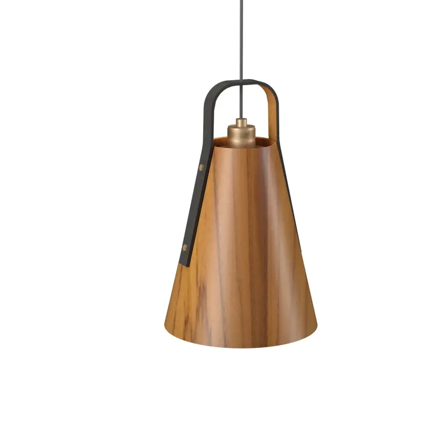Strap One Light Pendant in Teak