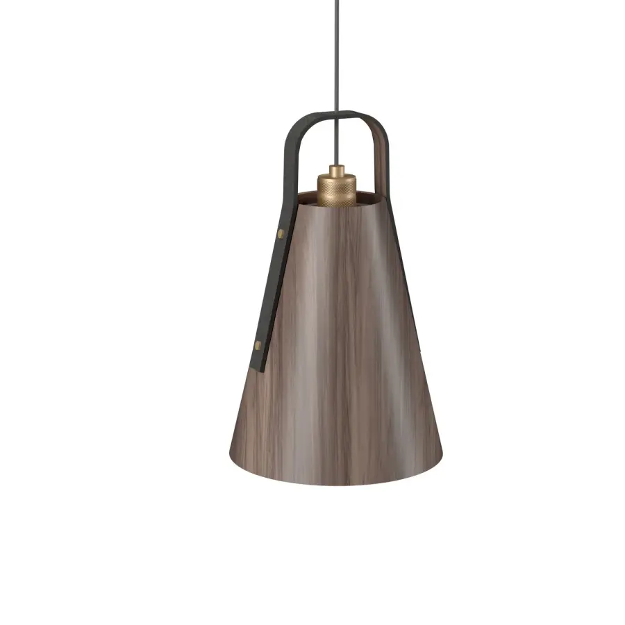 Strap One Light Pendant in American Walnut
