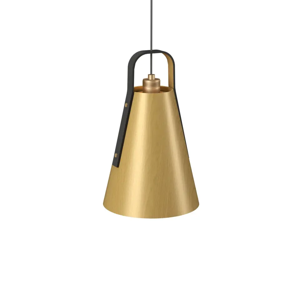 Strap One Light Pendant in Organic Gold