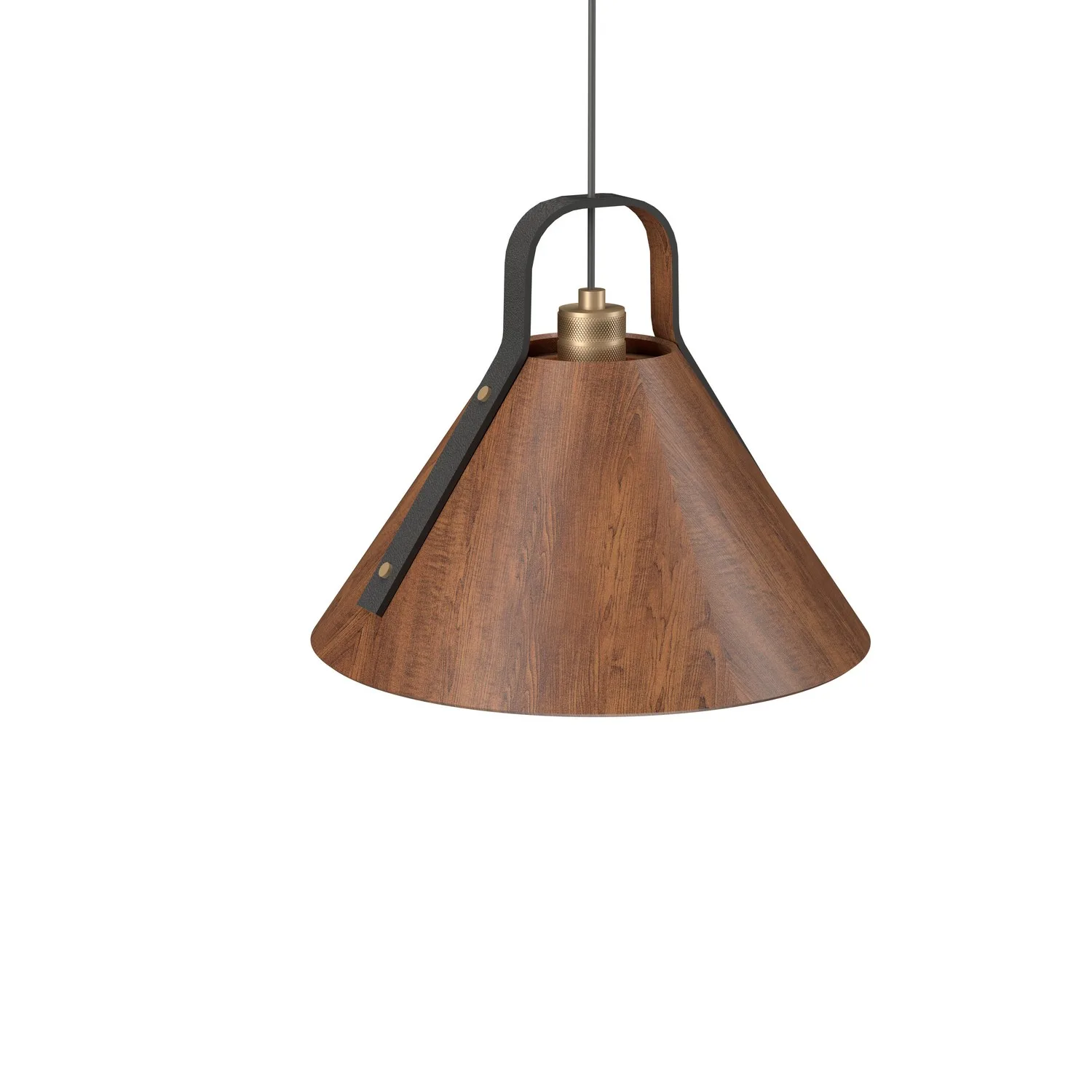 Strap One Light Pendant in Imbuia