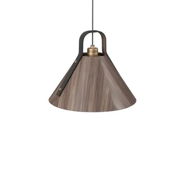 Strap One Light Pendant in American Walnut