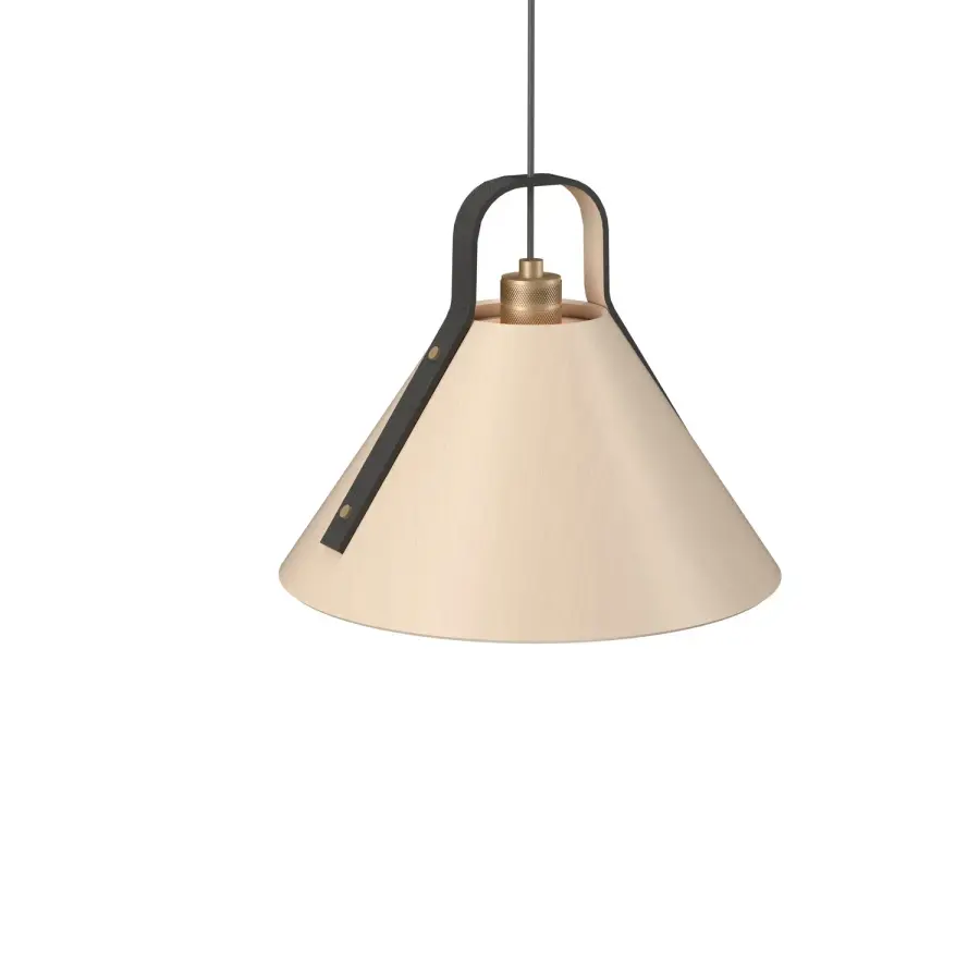 Strap One Light Pendant in Organic Cappuccino