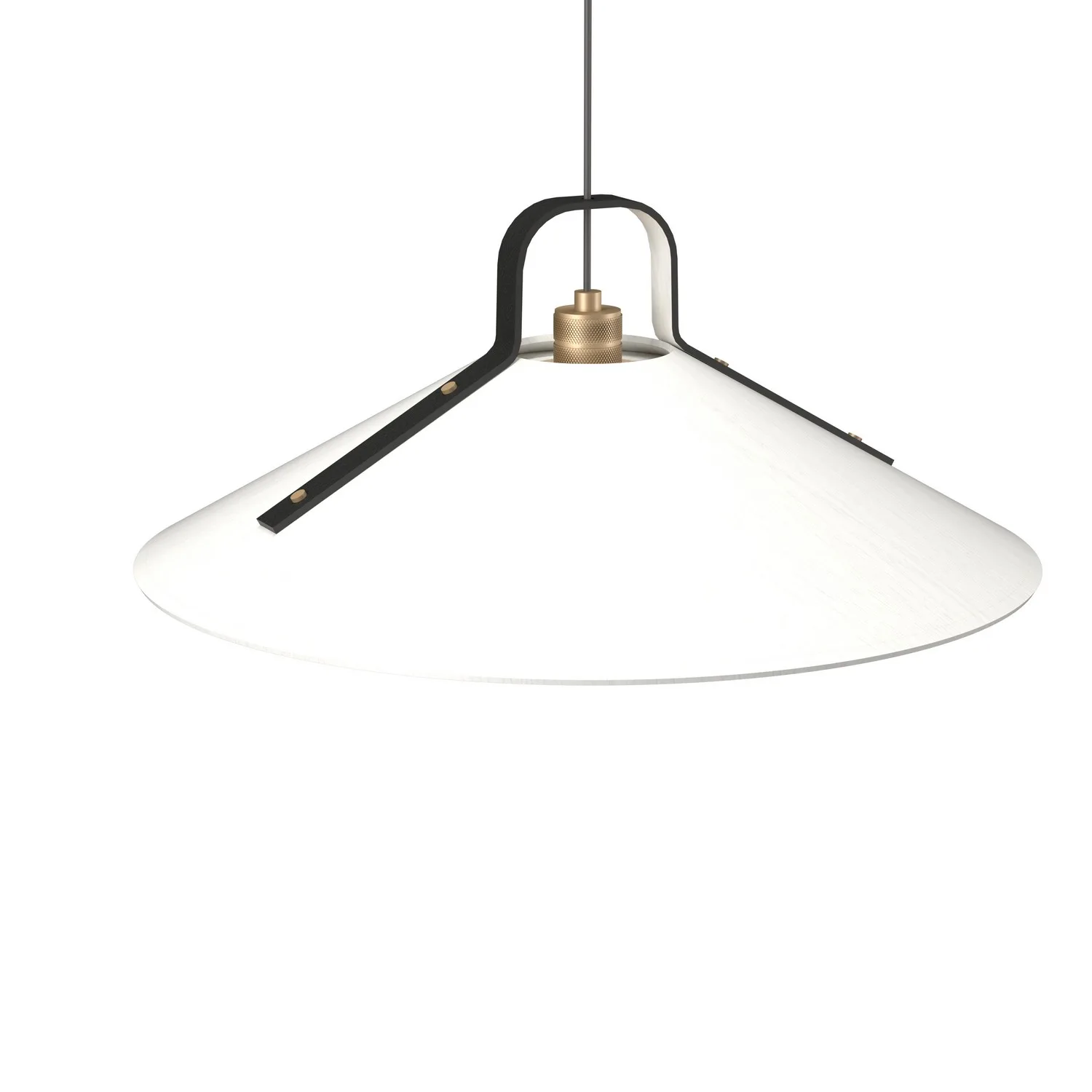 Strap One Light Pendant in Organic White