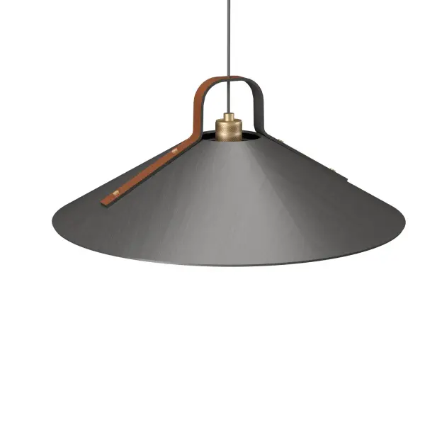 Strap One Light Pendant in Organic Grey