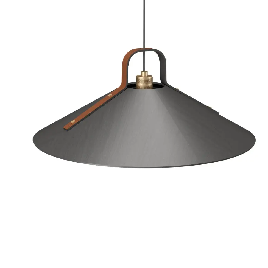 Strap One Light Pendant in Organic Grey