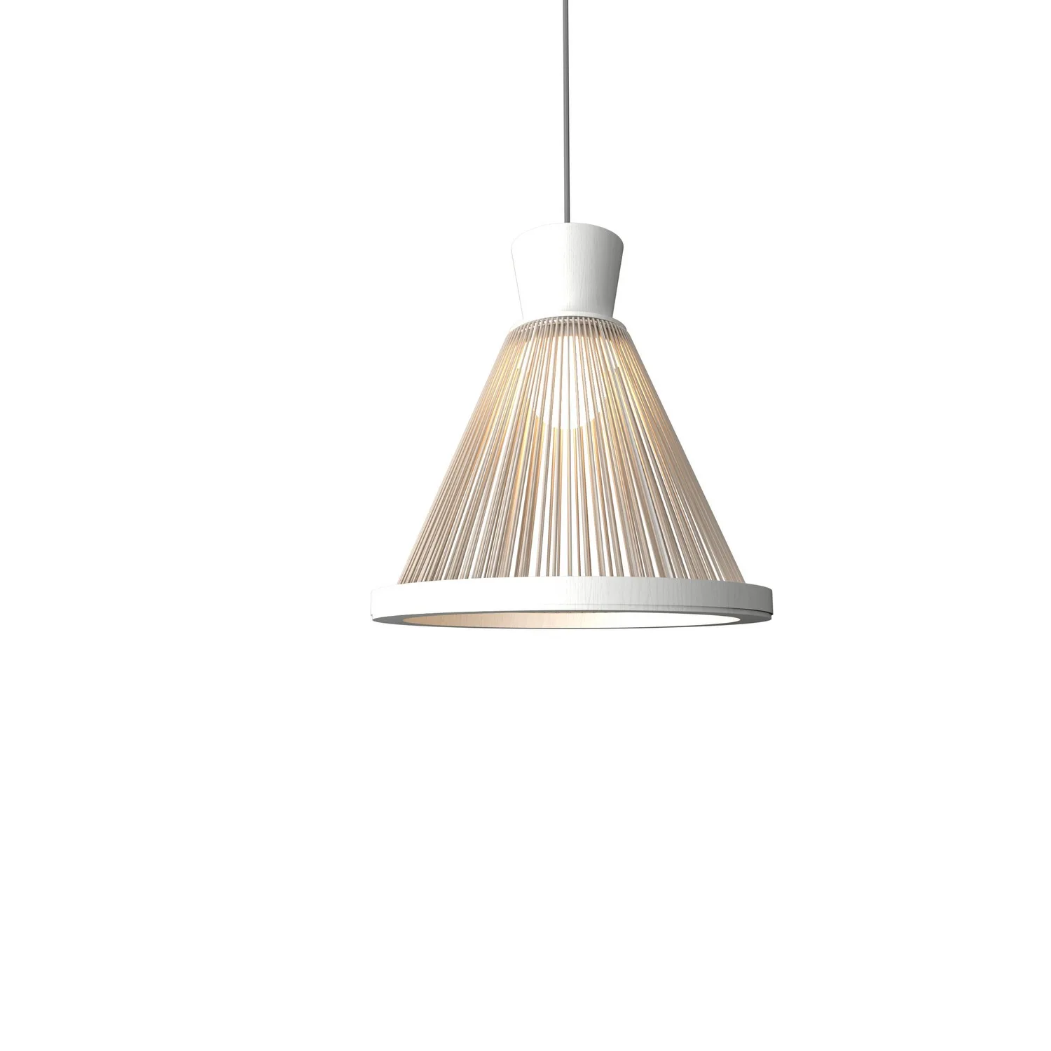 Corda One Light Pendant in Organic White