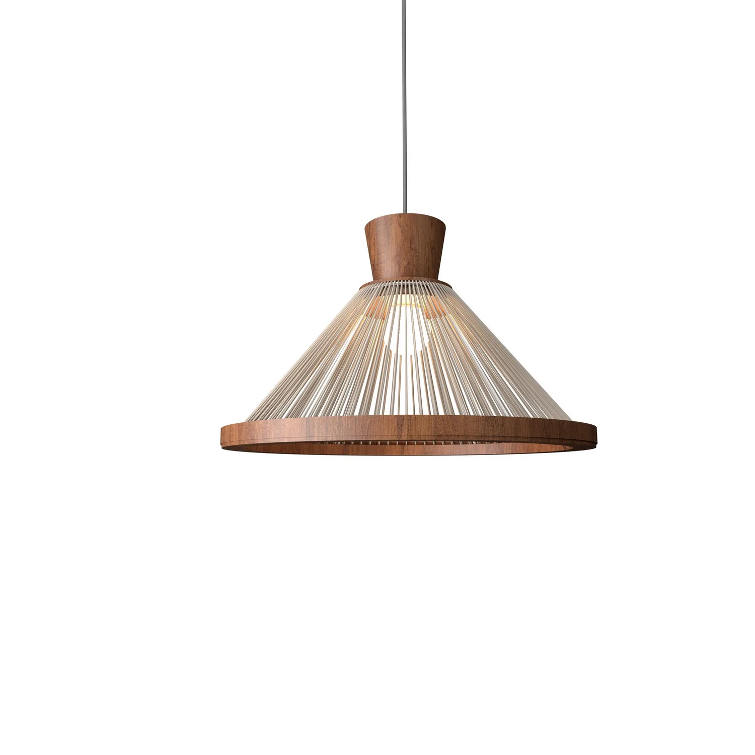 Corda One Light Pendant in Imbuia