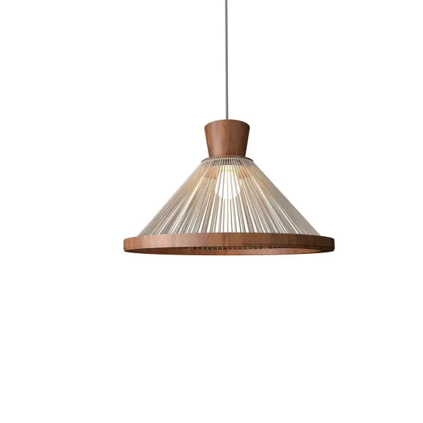 Corda One Light Pendant in Imbuia