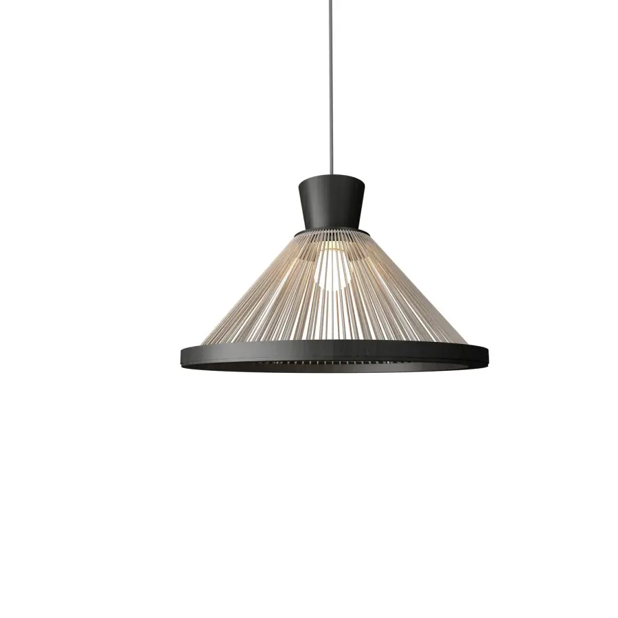 Corda One Light Pendant in Charcoal
