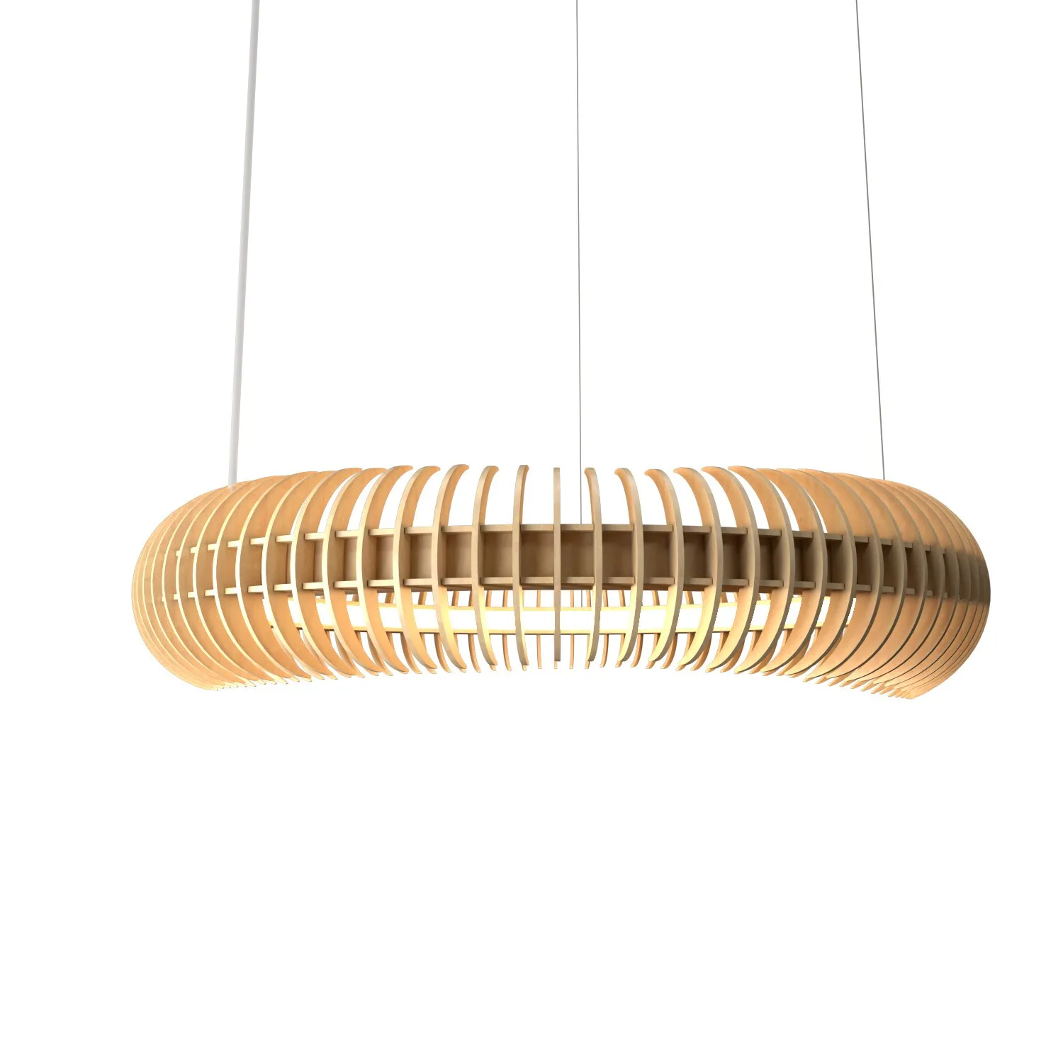 Stecche di Legno LED Pendant in Maple