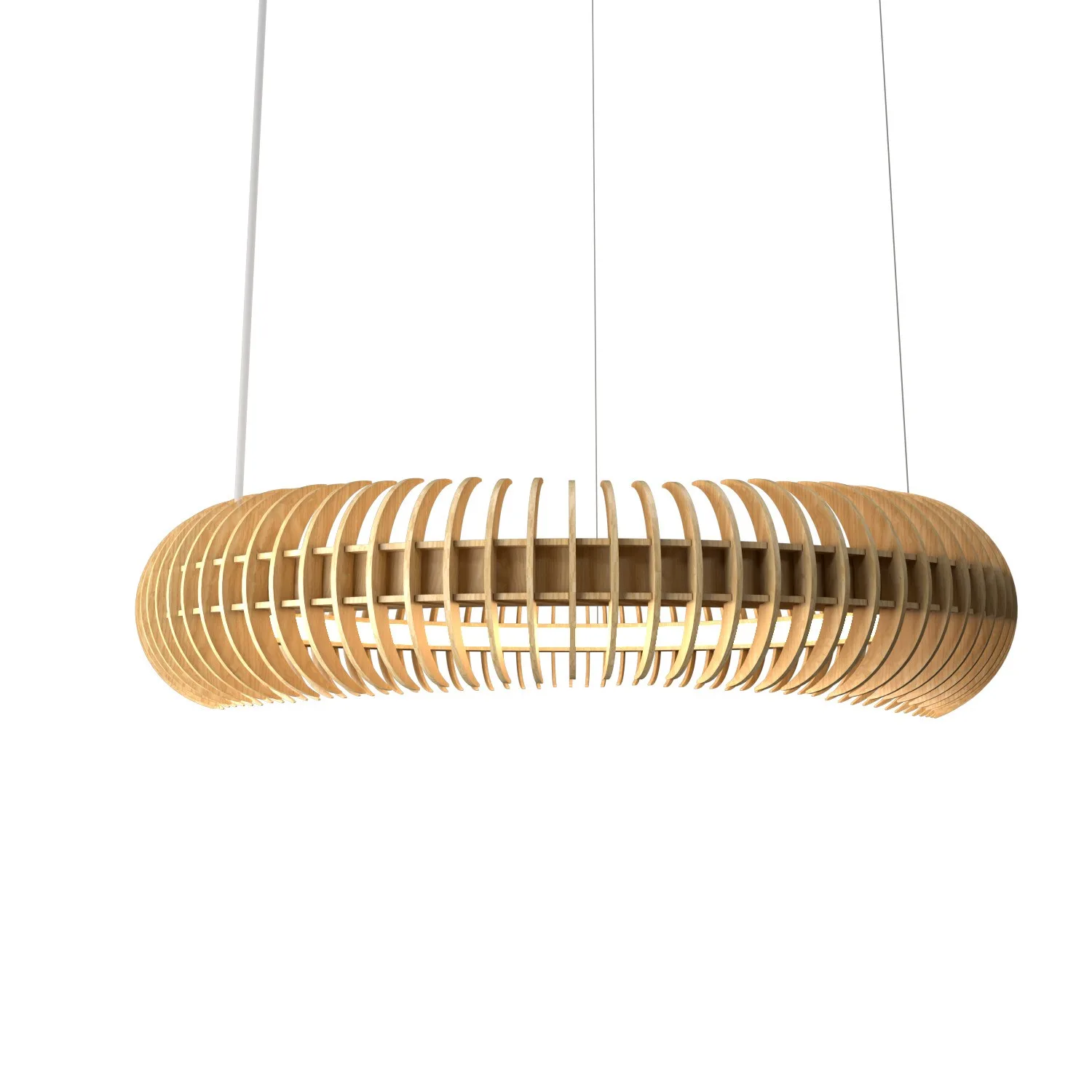 Stecche di Legno LED Pendant in Sand