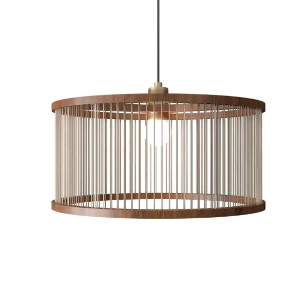 Collection: Corda Designer: Studio Accord Finish: Imbuia Width: 19.69" Height: 11.42" Weight: 6.39 lb Wire: 118" Number of Bulbs: 1 Maximum Wattage: 25.00 W Bulb Type: A19 Bulb Base: E26 Voltage: 120.00 V Material: MDF, Wood veneer, Raw cotton Country of Origin: Brazil Safety Listing: UL Safety Rating: Damp Connection: Hard Wired Manufacturer Warranty: 5 Years