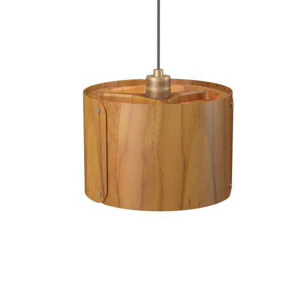 The Element pendant brings organic warmth to modern spaces with its natural teak construction. Compact at under 10 inches, it delivers focused task lighting with distinctive wood grain character perfect for intimate settings.