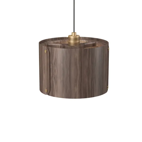 Element One Light Pendant in American Walnut