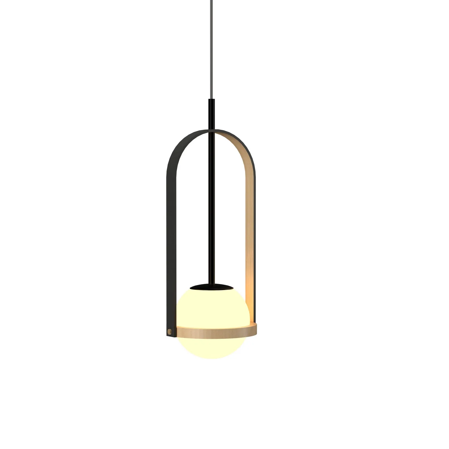Strap One Light Pendant in Maple