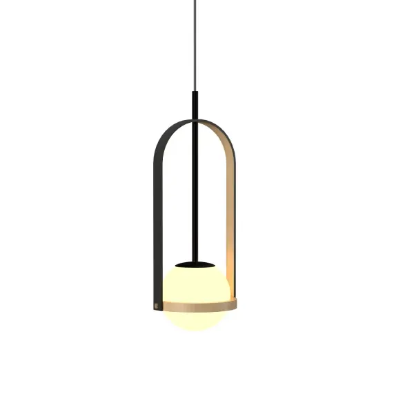 Strap One Light Pendant in Maple