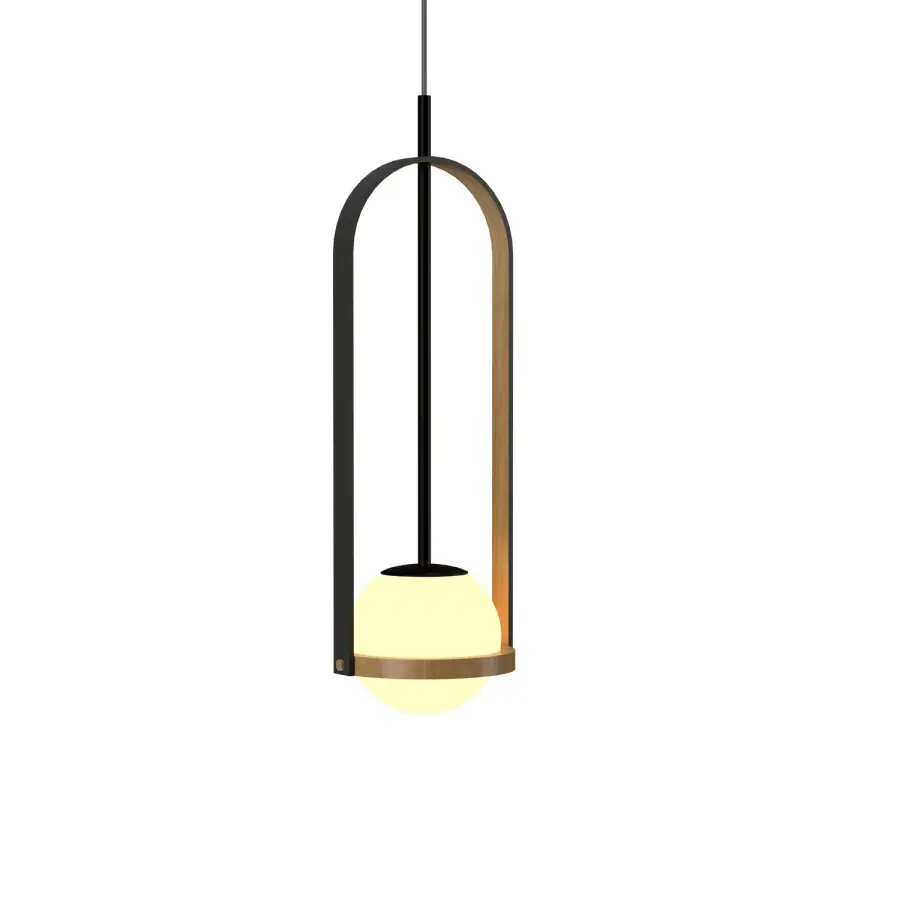 Strap One Light Pendant in Louro Freijo