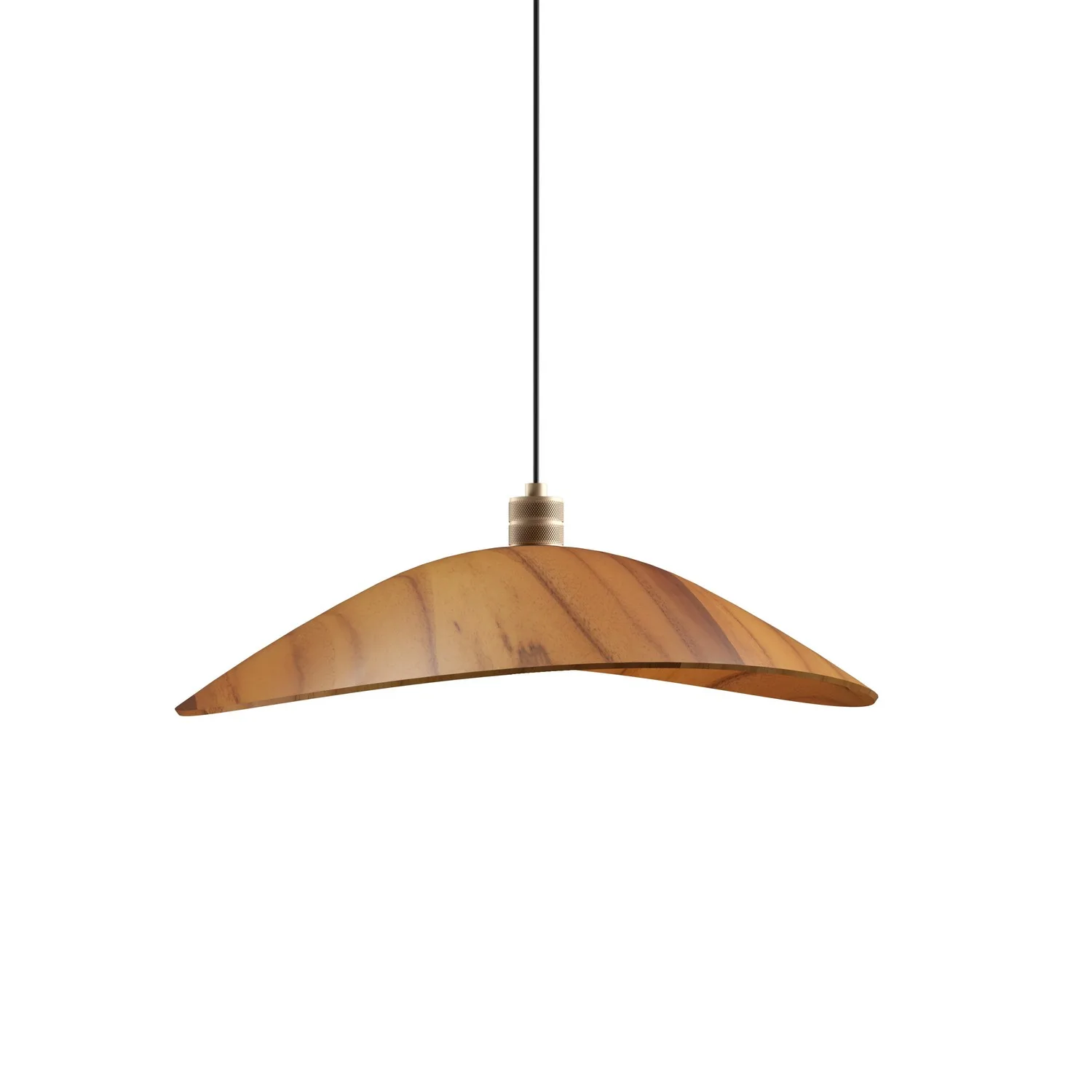 Oyster One Light Pendant in Teak