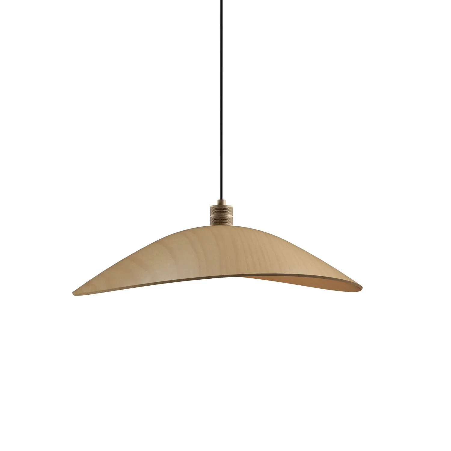 Oyster One Light Pendant in Maple