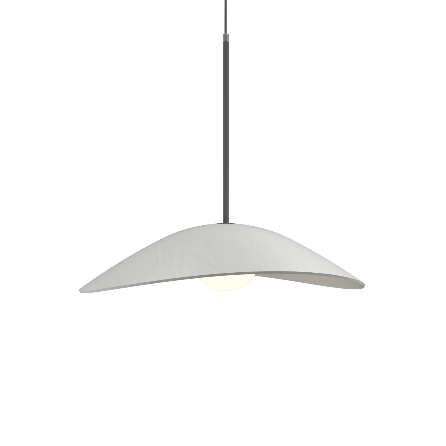 Oyster One Light Pendant in Organic White