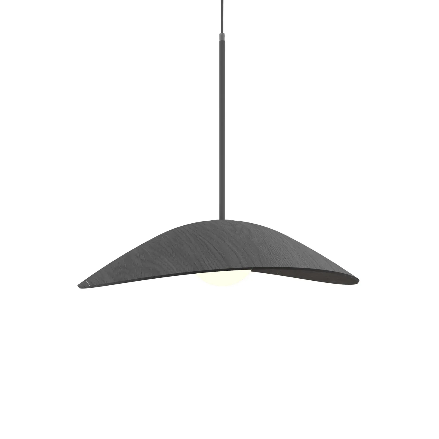 Oyster One Light Pendant in Organic Grey