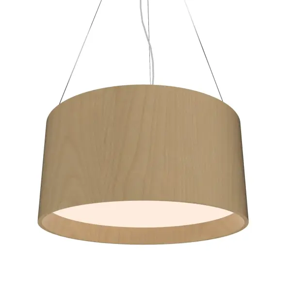 Wooden decorative luminaire with contemporary, timeless design in natural wood veneer or Italian lacquer finish. Proudly made in Brazil, combining high-end technology and the irreplaceable manual finishing. Collection: Cylindrical Designer: Studio Accord Finish: Maple Width: 23.62" Height: 9.84" Length: 62.99" Weight: 11.91 lb Wire: 118" Maximum Wattage: 48.00 W Bulb Type: LED Bulb Base: Integrated Light Source: LED Light Output: 3300.00 lm Delivered Lumens: 3300.00 lm Color Temperature: 3000 K CRI: 90 Rated Average Life: 50,000 Voltage: 120.00 V Material: Wood veneer, MDF Country of Origin: Brazil Safety Listing: UL Safety Rating: Damp Connection: Hard Wired LED Manufacturer Warranty: 5 Years Spec Sheet Instructions