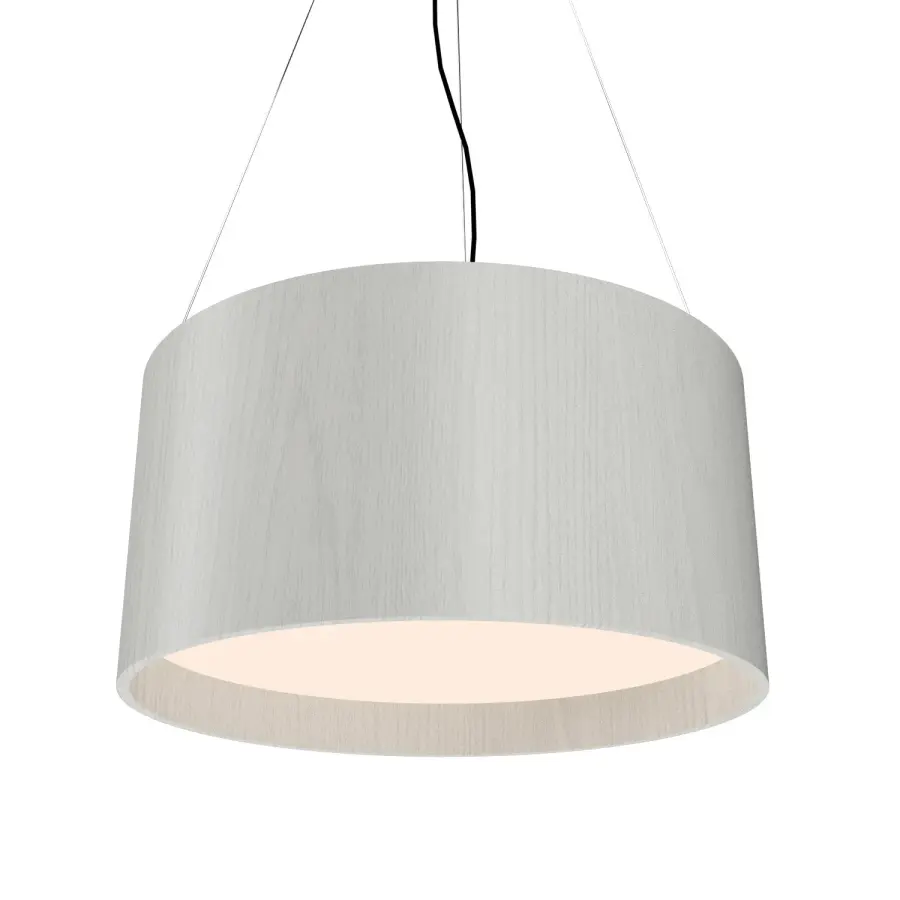Cylindrical LED Pendant in Organic White
