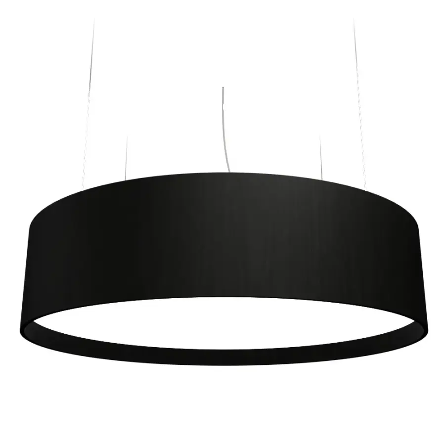 Sleek Cylindrical LED Pendant with Modern Black Finish